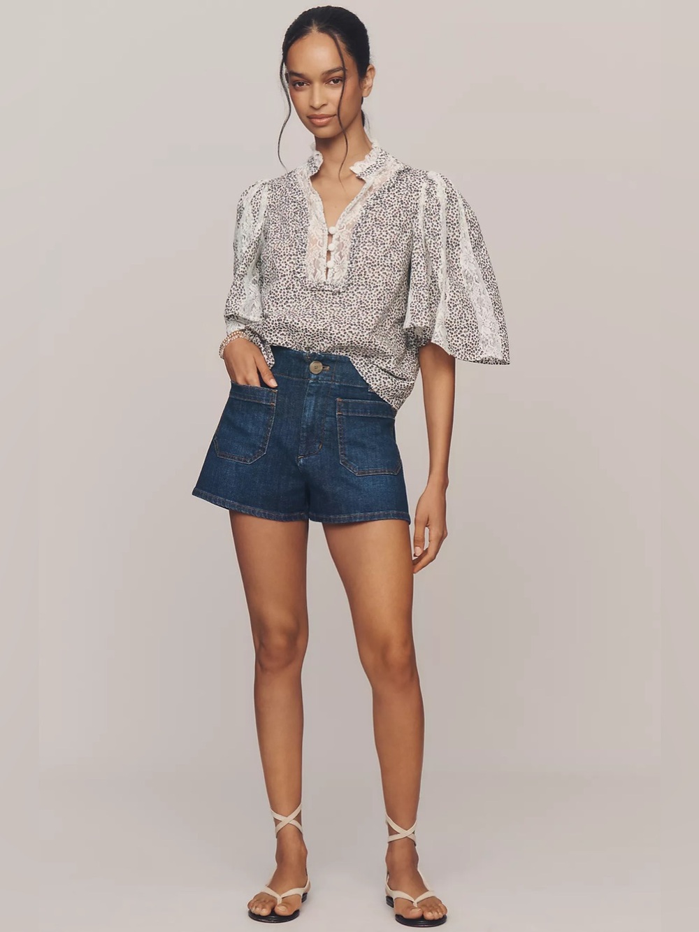 NWT Maeve Colette Denim High-Rise Shorts size 28
